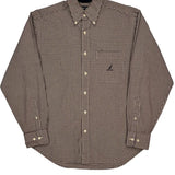 Nautica Checked Shirt - Medium Brown Cotton