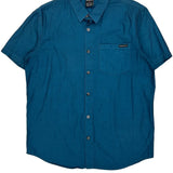 Oakley Short Sleeve Shirt - Medium Blue Cotton