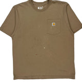 Carhartt T-Shirt - Large Brown Cotton