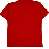 Single Stitch Wisconsin Badgers Fruit Of The Loom College T-Shirt - Large Red Cotton