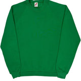 90S Blank Jerzees Sweatshirt - XL Green Cotton