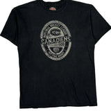 Canadiens Old Time Hockey Graphic T-Shirt - Medium Black Cotton