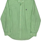 Ralph Lauren Striped Shirt - Large Green Cotton