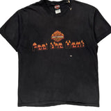 Harley Davidson Graphic T-Shirt - Large Black Cotton