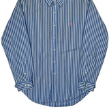 Ralph Lauren Striped Shirt - Large Blue Cotton