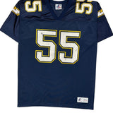 San Diego Chargers Logo Athletics Football Football Jersey - Large Navy Polyester