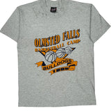 Olmsted Falls Basketball Camp Fruit Of The Loom Single Stitch T-Shirt - Medium Grey Cotton Blend