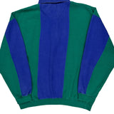 90S Blank Dockers Striped Sweatshirt - XL Blue Cotton Blend