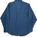 Wrangler Denim Shirt - Large Blue Cotton