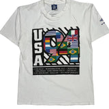 USA 94 Umbro Single Stitch T-Shirt - Large Multicoloured Cotton