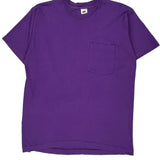 Blank Fruit Of The Loom Single Stitch T-Shirt - XL Purple Cotton