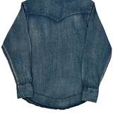 Wrangler Denim Shirt - Small Blue Cotton