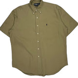 Blaire Ralph Lauren Short Sleeve Shirt - Large Khaki Cotton