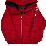 Age 4 Tommy Hilfiger Spellout Puffer - Small Red Polyester