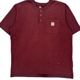 Carhartt T-Shirt - XL Burgundy Cotton
