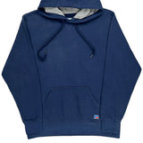 Russell Athletic Hoodie - Large Blue Cotton