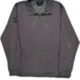 Harley Davidson 1/4 Zip - XL Grey Cotton Blend