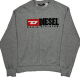 Diesel Spellout Sweatshirt - Medium Gray Cotton