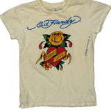 Ed Hardy Graphic T-Shirt - Small Multicoloured Cotton