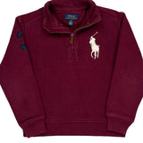 Age 5 Polo By Ralph Lauren 1/4 Zip - XS Burgundy Cotton