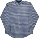 Ralph Lauren Checked Shirt - XL Blue Cotton