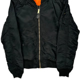 Alpha Industries Bomber Jacket - Medium Black Nylon