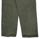 Paint Splattered Carhartt Double Knee Carpenter Trousers - 30W 31L Green Cotton