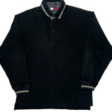 Tommy Hilfiger Long Sleeve Polo Shirt - Small Black Cotton