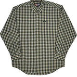 Chaps Ralph Lauren Checked Shirt - Large Green Cotton Blend