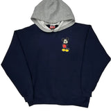 Mickey Mouse Mickey Inc Cartoon Hoodie - 2XL Navy Cotton