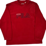 Fila Spellout Fleece - Large Red Polyester