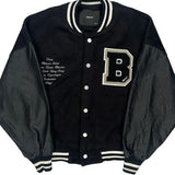 No Ragrets Boneless Varsity Jacket - Medium Black Polyester