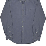 Slim Fit Ralph Lauren Checked Shirt - Medium Blue Cotton