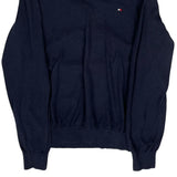 Tommy Hilfiger 1/4 Zip - Large Navy Cotton