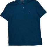 Tommy Hilfiger Polo Shirt - Medium Blue Cotton