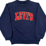 Age 6 Levis Spellout Sweatshirt - XS Navy Cotton