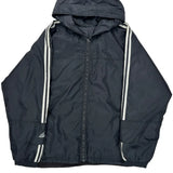 Adidas Striped Jacket - 2XL Black Polyester
