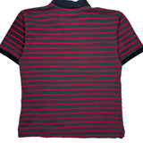 Lacoste Striped Polo Shirt - Large Gray Cotton