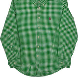 Age 10-12 Ralph Lauren Checked Shirt - Medium Green Cotton