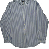 Ralph Lauren Striped Shirt - XL Blue Cotton