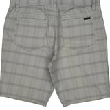 Oakley Checked Chino Shorts - 36W 11L Gray Cotton