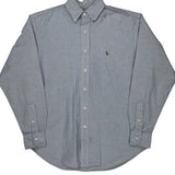 Age 6 Ralph Lauren Striped Shirt - Small Blue Cotton