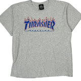 Magazine Thrasher Graphic T-Shirt - Large Gray Cotton