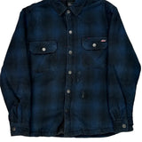 Dickies Checked Overshirt - Medium Blue Cotton