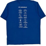 Safety Rules Carhartt Graphic T-Shirt - Large Blue Cotton