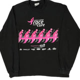 Susan G. Komen Race For The Cure Chase Authentics Graphic Long Sleeve T-Shirt - XL Black Cotton