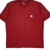 Carhartt T-Shirt - XL Red Cotton