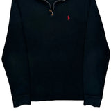 Polo By Ralph Lauren 1/4 Zip - Small Black Cotton