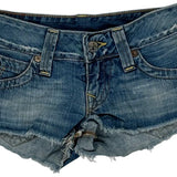True Religion Denim Shorts - 28W US 0 Blue Denim