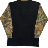 Deer Print Realtree Camo Long Sleeve T-Shirt - Large Black Cotton